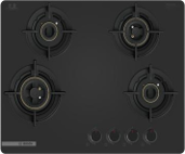 Bosch Built-in Gas Hob – Premium Black Glass Cooktop for Modular Kitchens