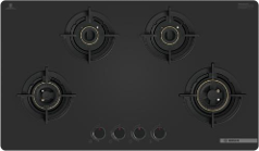 Bosch Built-in Gas Hob – Premium Black Glass Cooktop for Modular Kitchens