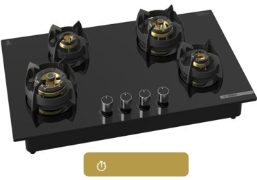 Bosch HOB PRH9O6T20I – 90cm, 4 Burner | True Brass Burner 3D | Digital Timer
