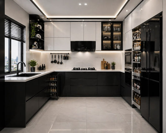 Custom modular kitchen design by UrbanTrendz Patna