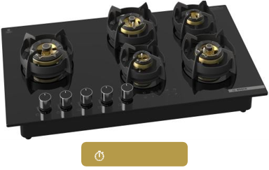 Bosch HOB PRS9O6T20I – 90cm, 5 Burner | True Brass Burner 3D |Digital Timer