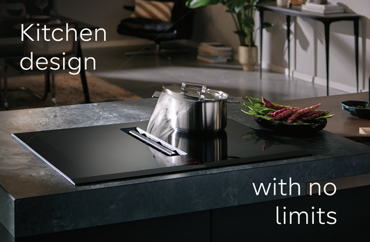 Siemens iQ700 induction hob with integrated ventilation system, 80 cm surface mount with frame in sleek modern design