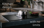 Siemens iQ700 induction hob with integrated ventilation system, 80 cm surface mount with frame in sleek modern design
