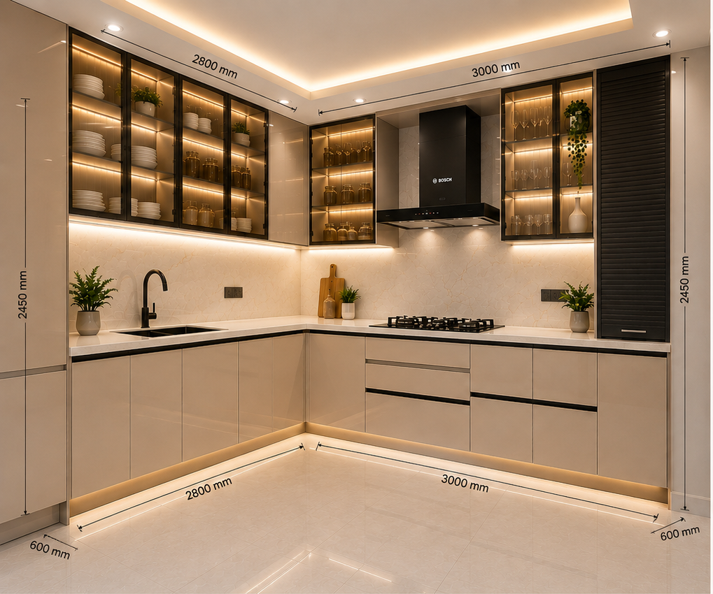 Arancia Kuchen luxury modular kitchen interior, UrbanTrendz Patna Bihar